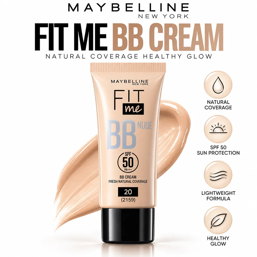 MAYBELLINE FIT ME BB CREAM NUDE SPF50 20 (2159)