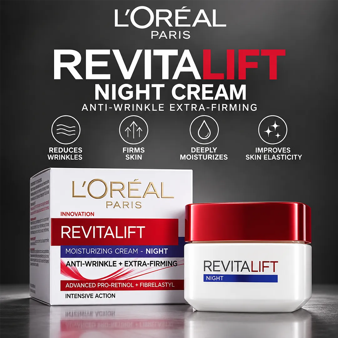 LOREAL REVITALIFT NIGHT CREAM 50ML GREY
