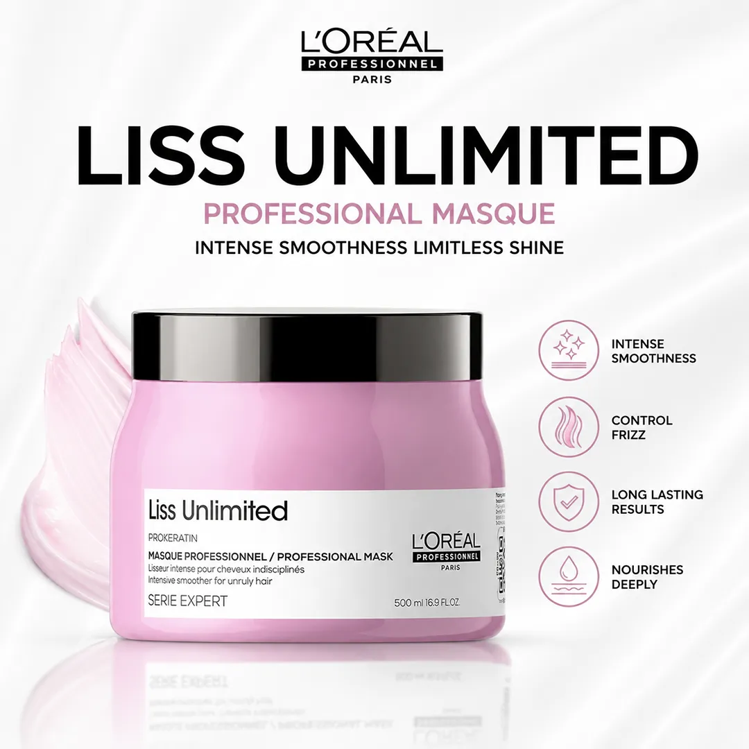 LOREAL PRO LISS UNLIMITED MASQUE 500ML.