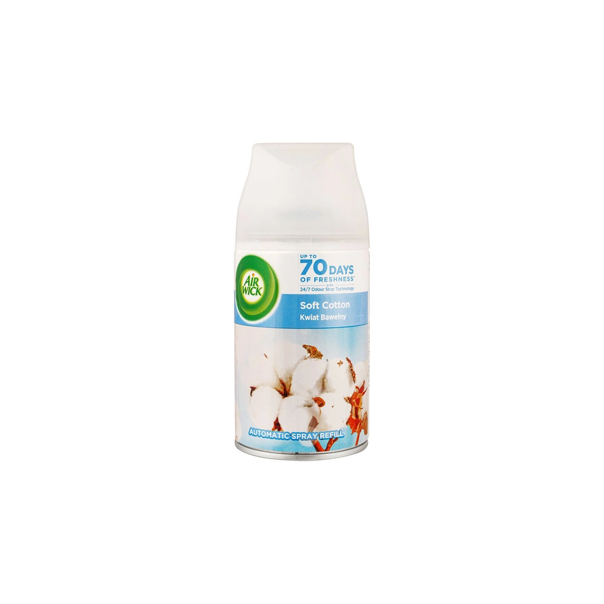 AIR WICK AIR FRESHENER REFILL 250ML SOFT COTTON