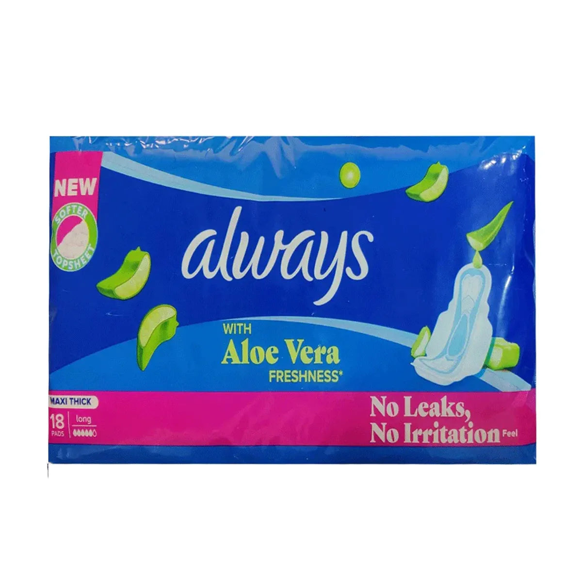 ALWAYS PAK MAXI THICK ALOE VERA 18PCS