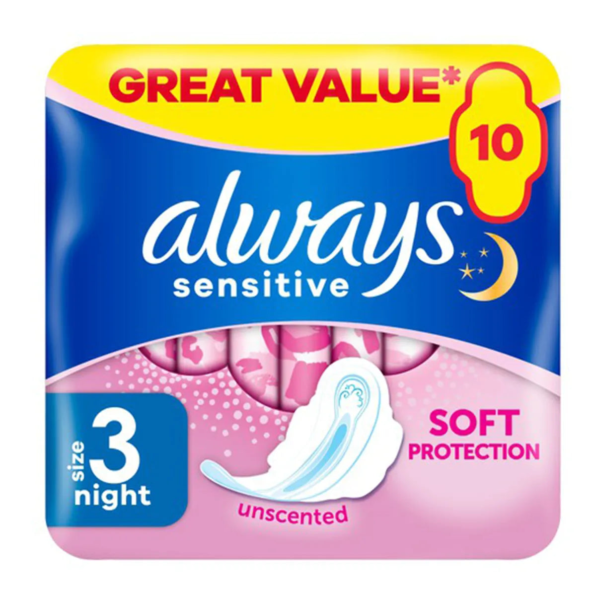 ALWAYS SENSITIVE WINGS NIGHT 10S