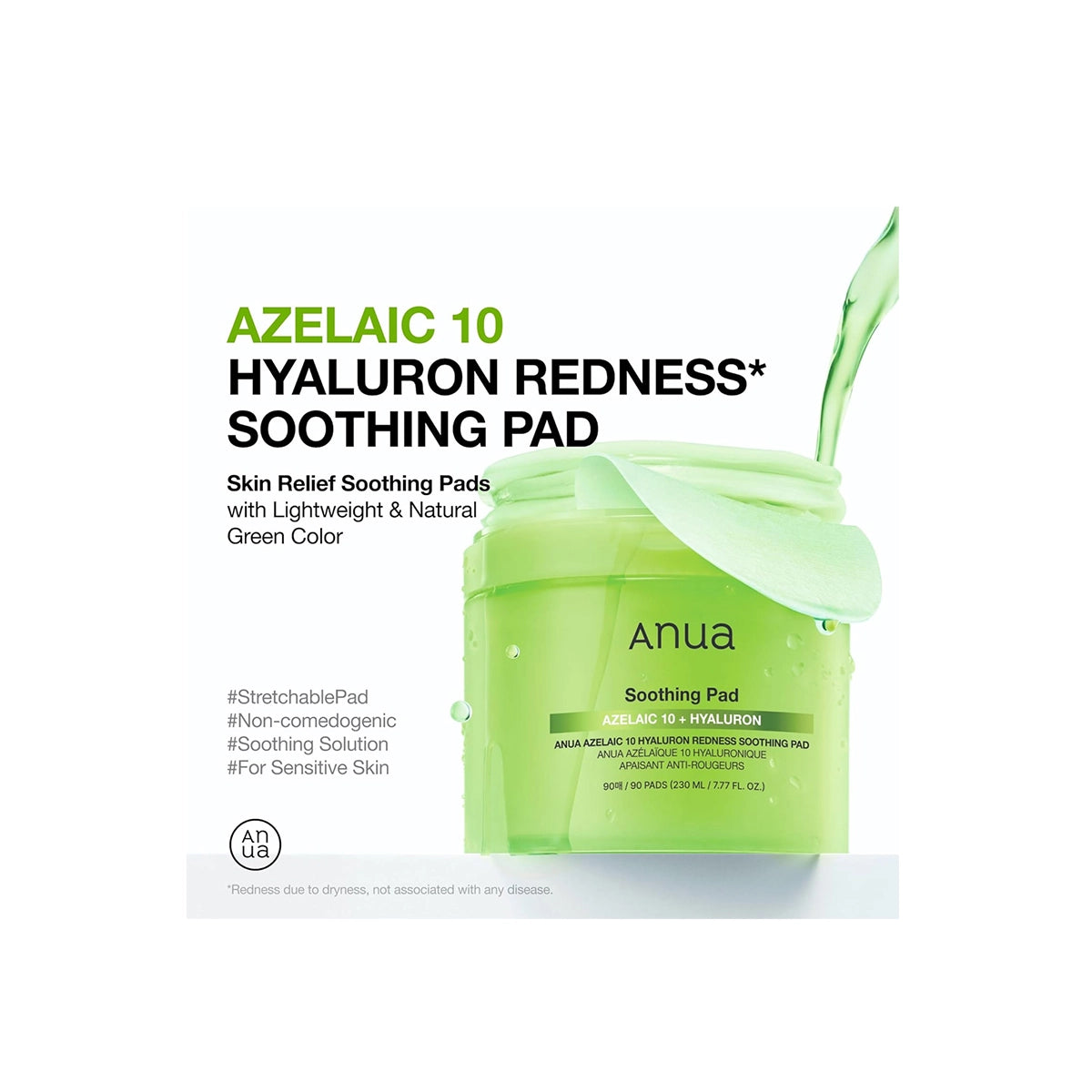 ANUA  AZELIAIC ACID 10+HYALURON SOOTHING PADS 90CS