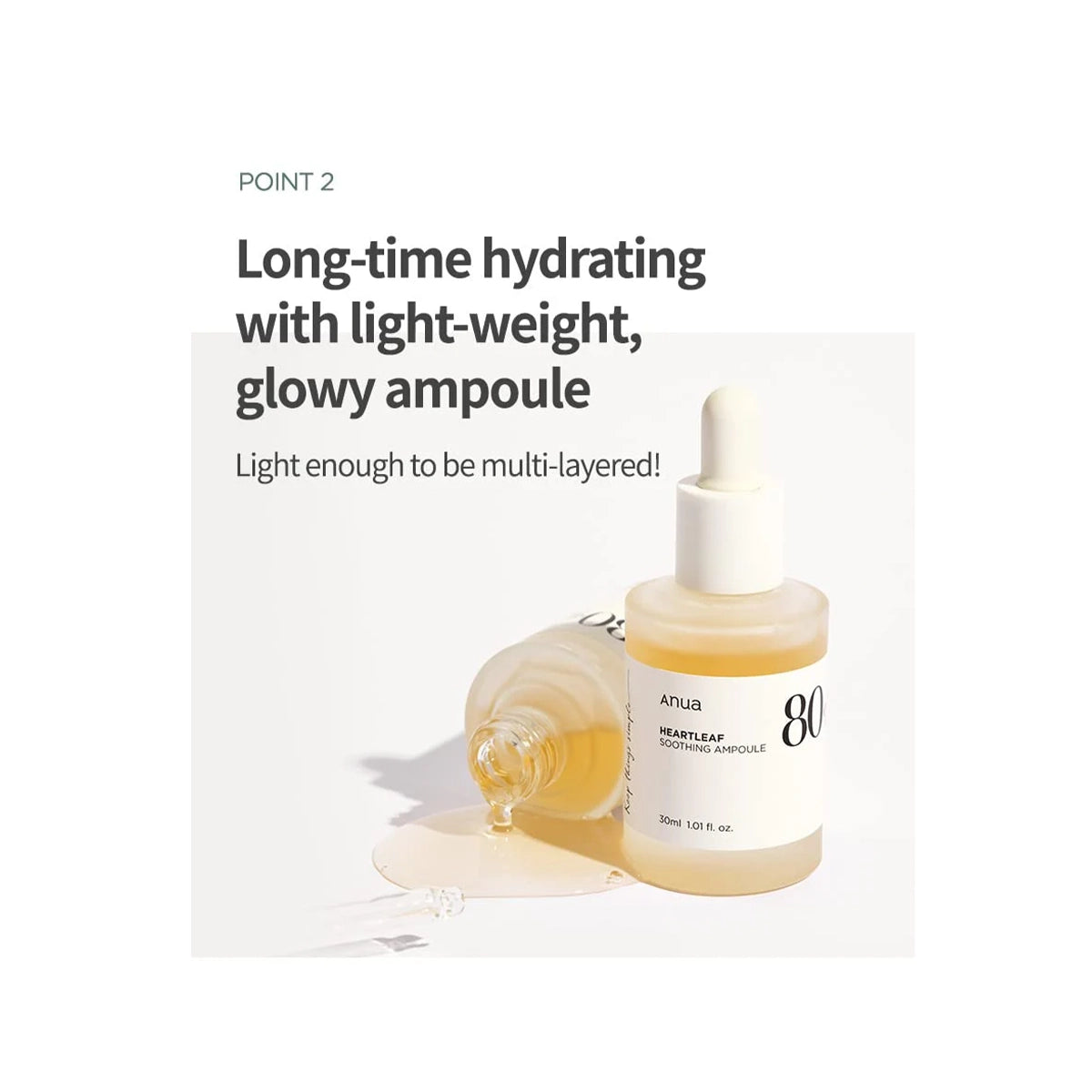 ANUA HEARTLEAF 80 MOISTURE SOOTHING AMPOULE 30ML