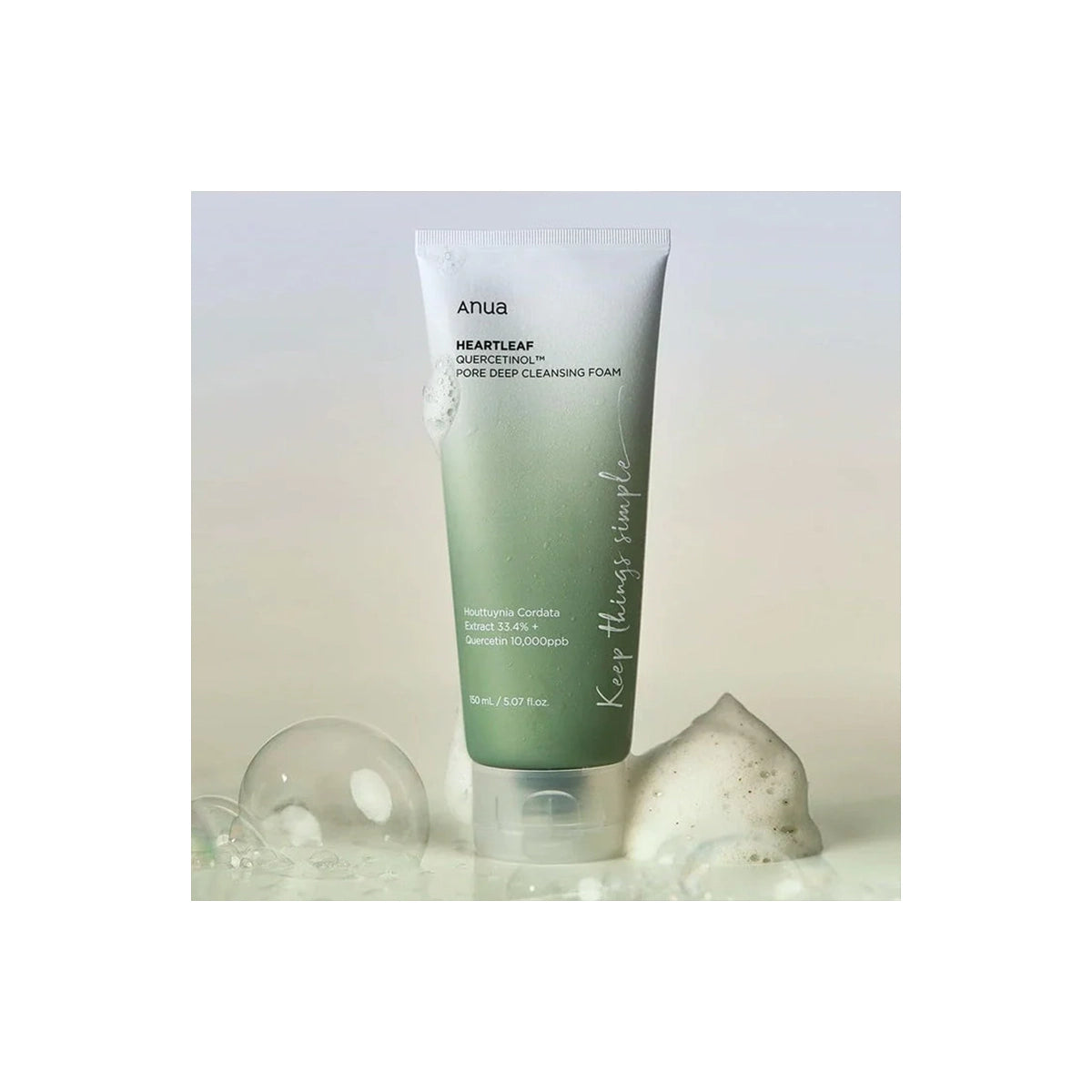 ANUA HEARTLEAF QUERCETINOL PORE DEEP CLEANSING FOAM 150ML