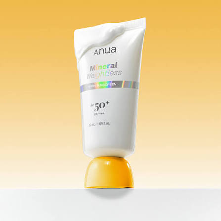 ANUA MINERAL WEIGHTLESS FINISH SUNSCREEN SPF50 50ML