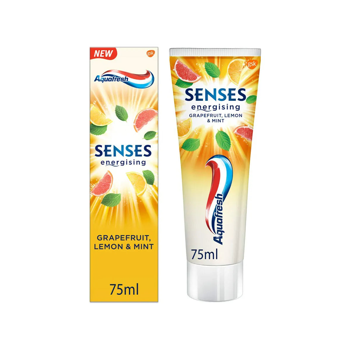 AQUAFRESH TOOTH PASTE 75ML SENSES GRAPEFRUIT LEMON MINT