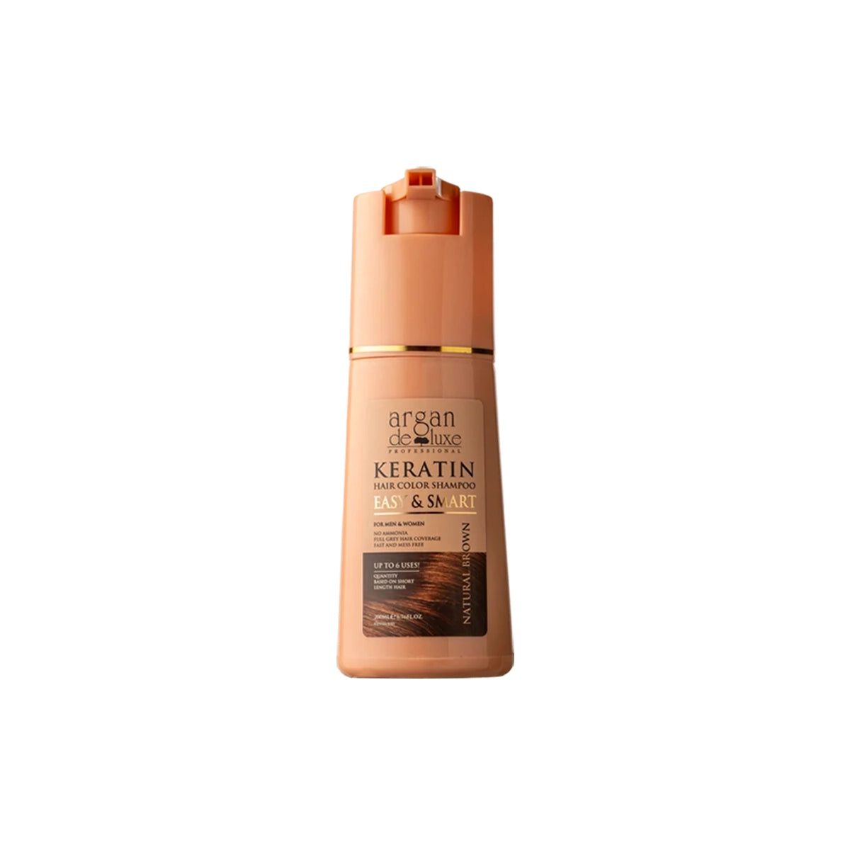 ARGAN DELUXE KERATIN COLOR SHAMPOO 200ML NATURAL BROWN