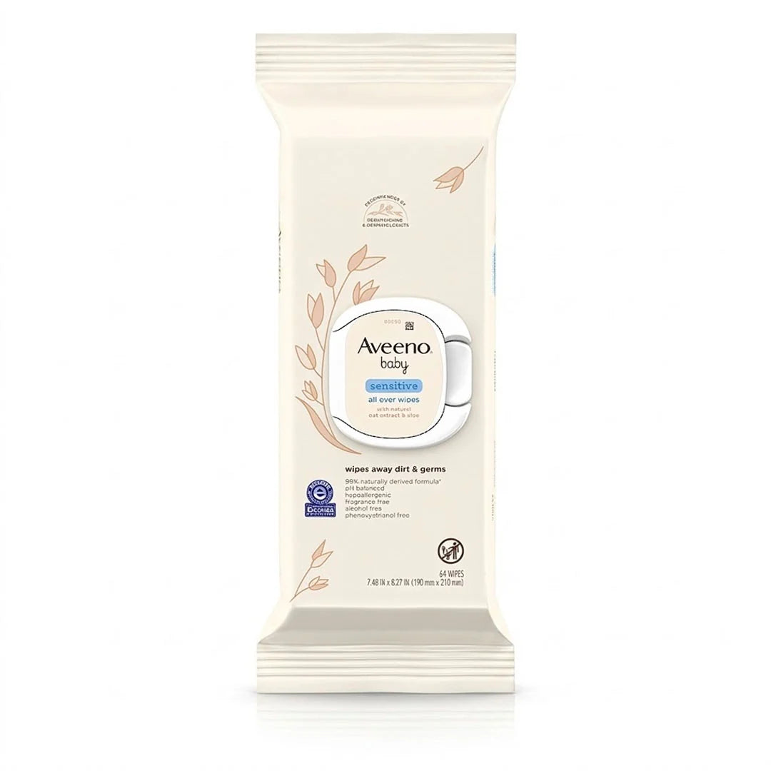 AVEENO BABY WIPS SENSITIVE 64S