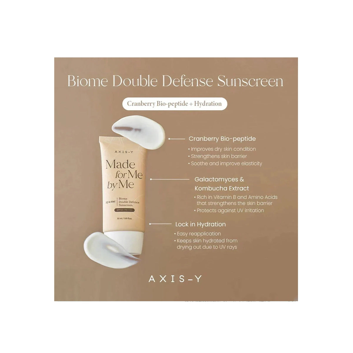 AXIS Y BIOME DOUBLE DEFENSE SUNSCREEN SPF50 50ML