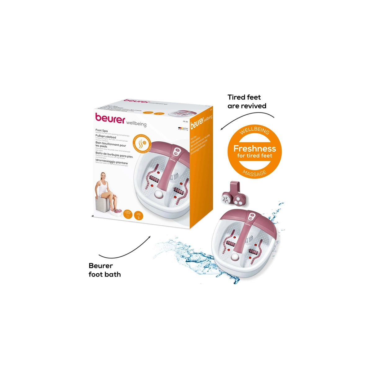 BEURER FB35 FOOT MASSAGER BUBBLE BATH