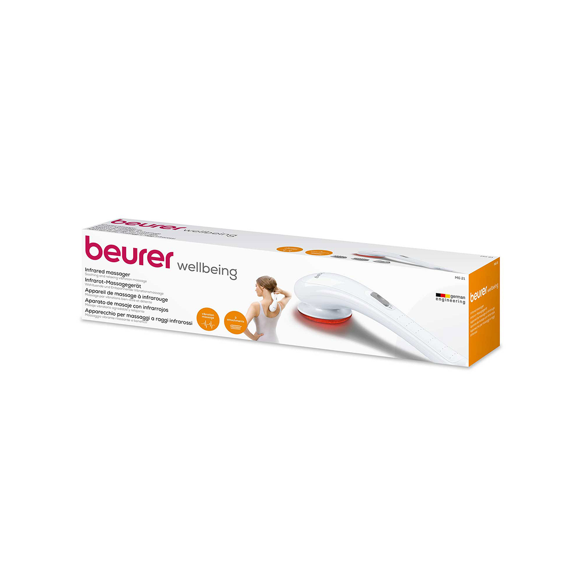 Beurer Infrared Massager MG21 Soothing Vibration Massage with 3 Attachments D.Watson Cosmetics Beurer Infrared Massager MG21 Soothing Vibration Massage with 3 Attachments D.Watson Cosmetics