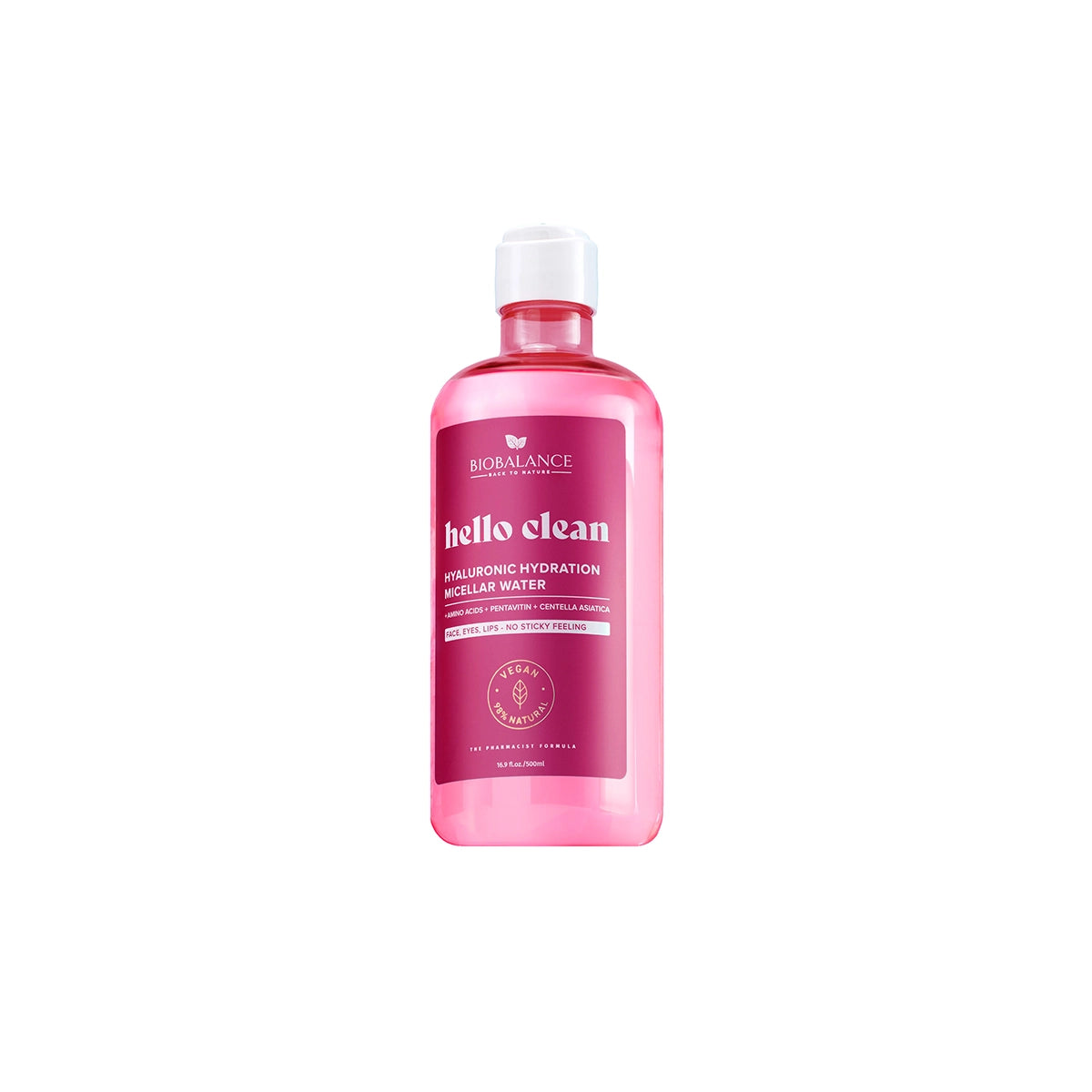 BIO BALANCE HELLO CLEAN HYALURONIC HYDRATION MICELLAR WATER 500ML