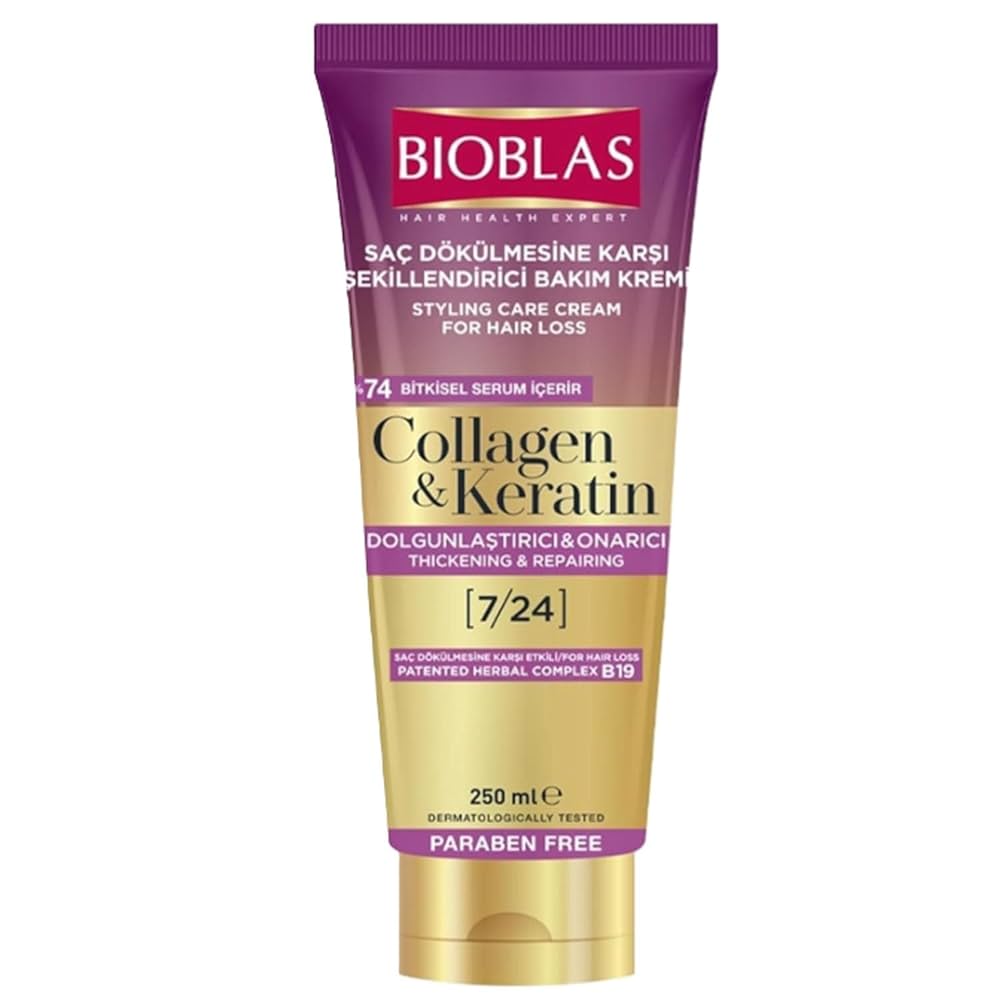 BIOBLAS HAIR CREAM 250ML COLLAGEN & KERATIN