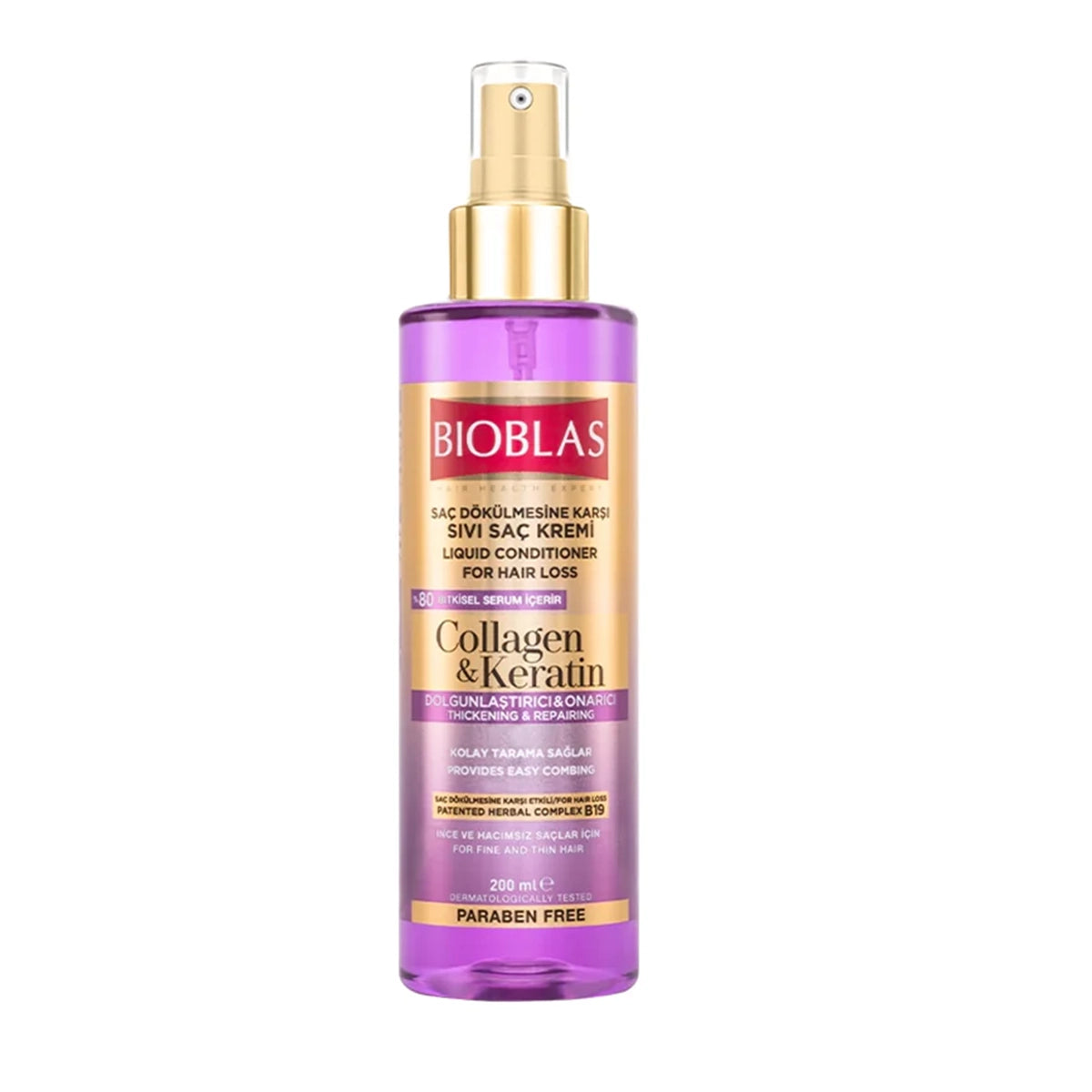 BIOBLAS LIQUID CONDITIONER 200ML COLLAGEN & KERATIN
