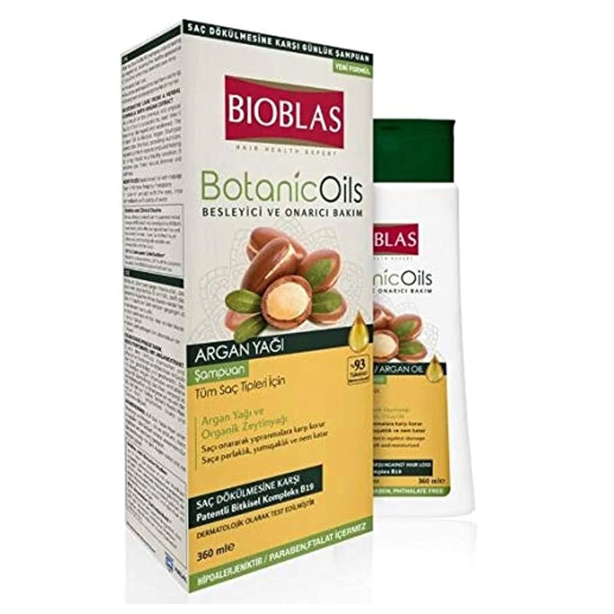 BIOBLAS SHAMPOO 360ML BOTANIC OILS ARGAN