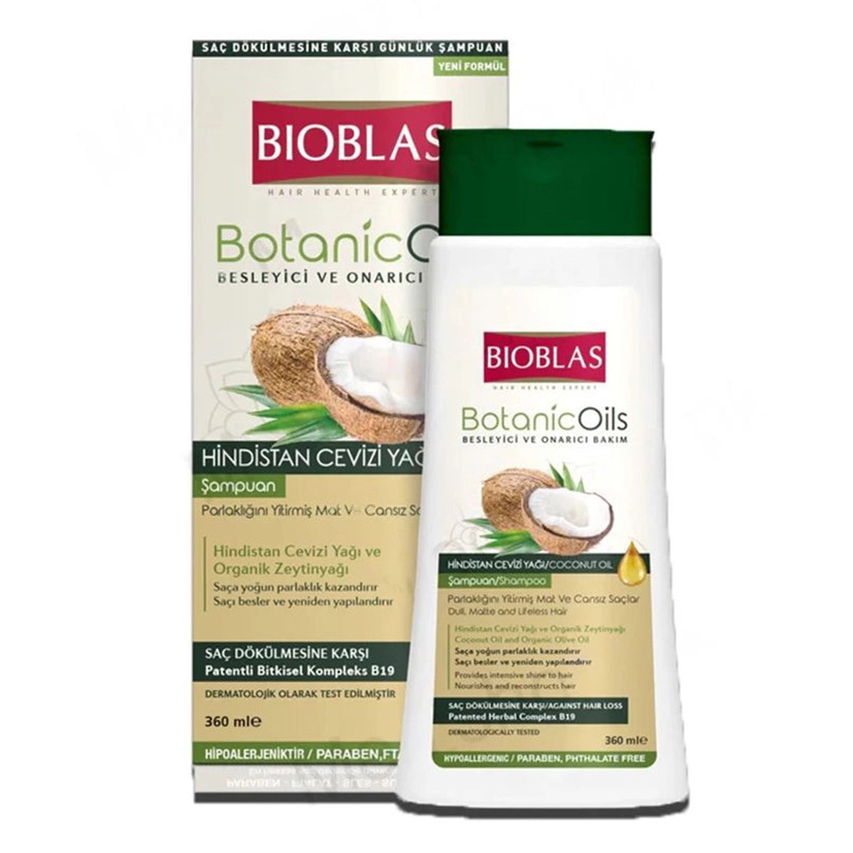 BIOBLAS SHAMPOO 360ML BOTANIC OILS COCONUT 150+