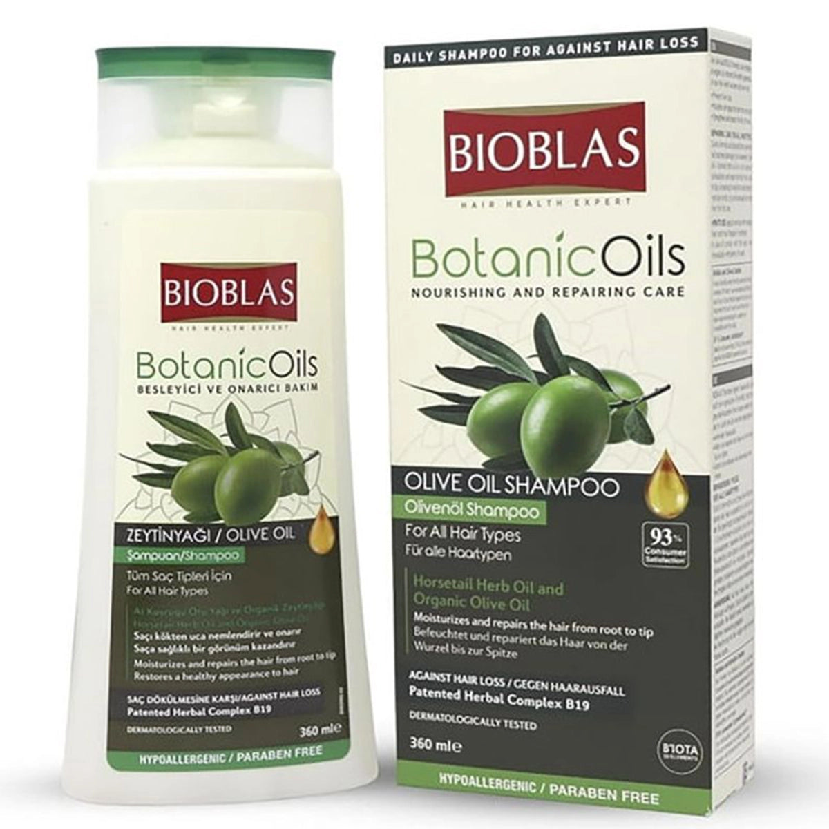 BIOBLAS SHAMPOO 360ML BOTANIC OILS OLIVE