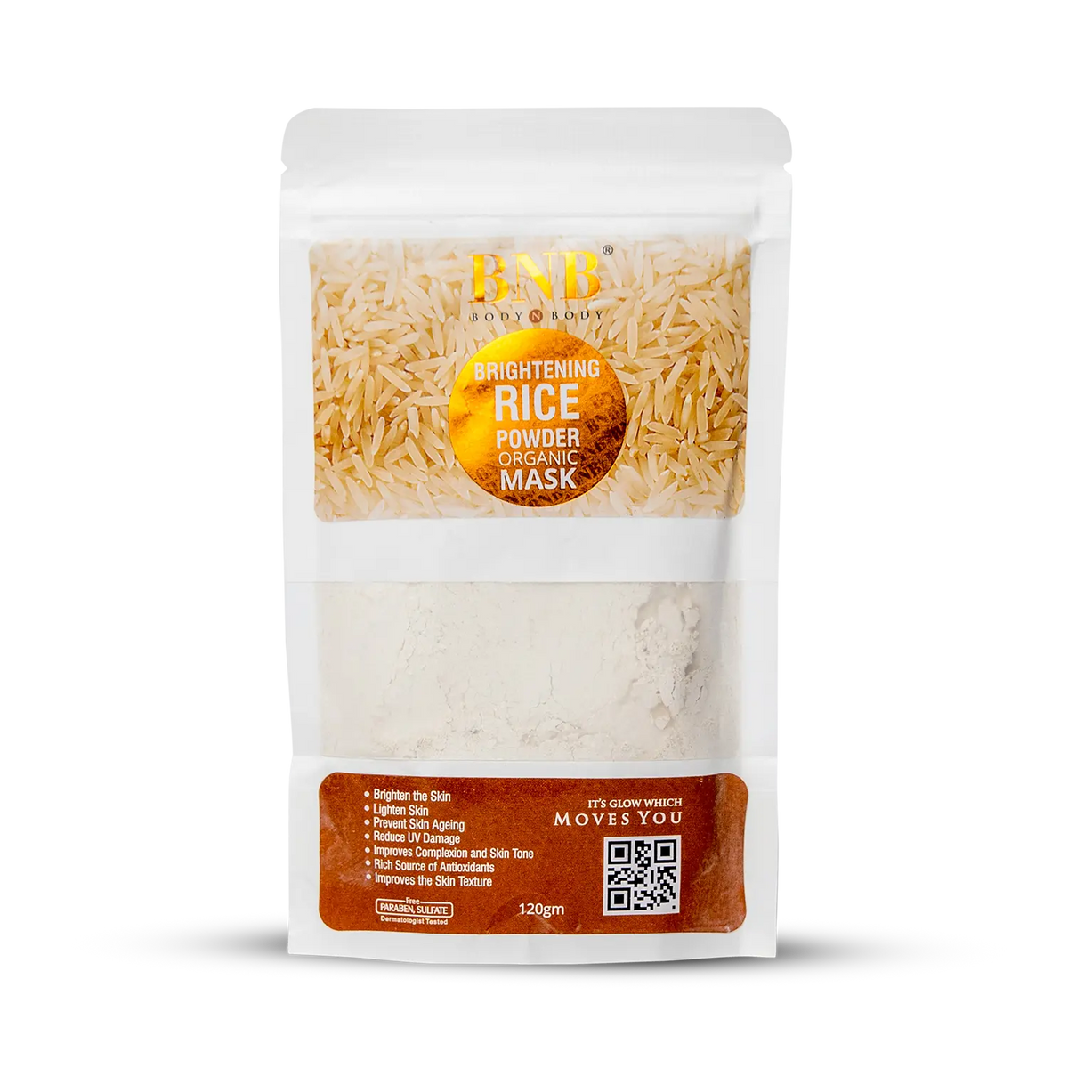 BNB BRIGHTENING RICE POWDER ORGANIC MASK