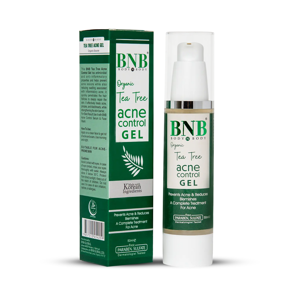 BNB ORGANIC TEA TREE ACNE CONTROL GEL 50ML