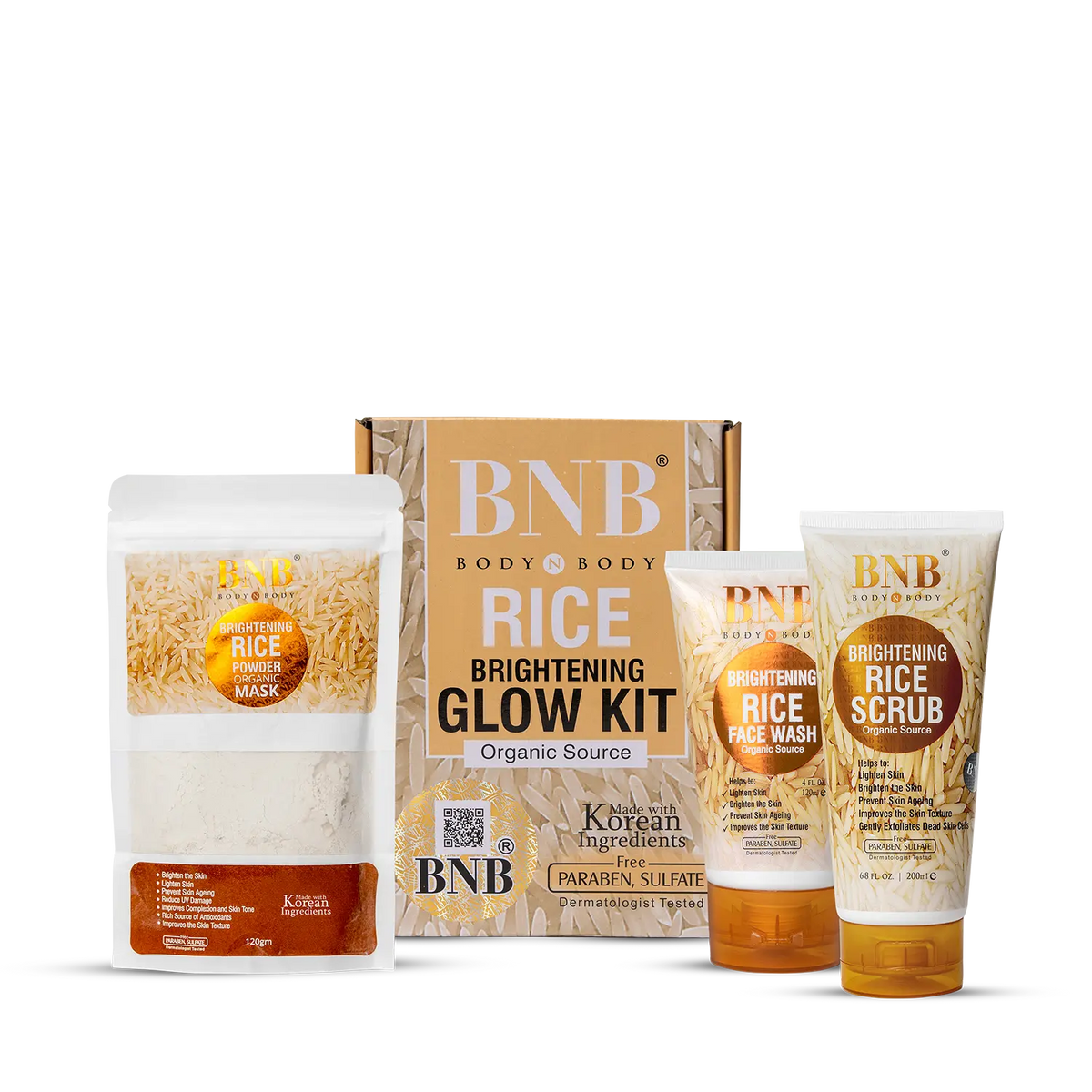 BNB RICE BRIGHTENING GLOW KIT