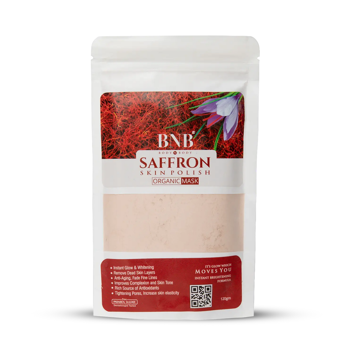 BNB SAFFRON SKIN POLISH ORGANIC MASK 120GM