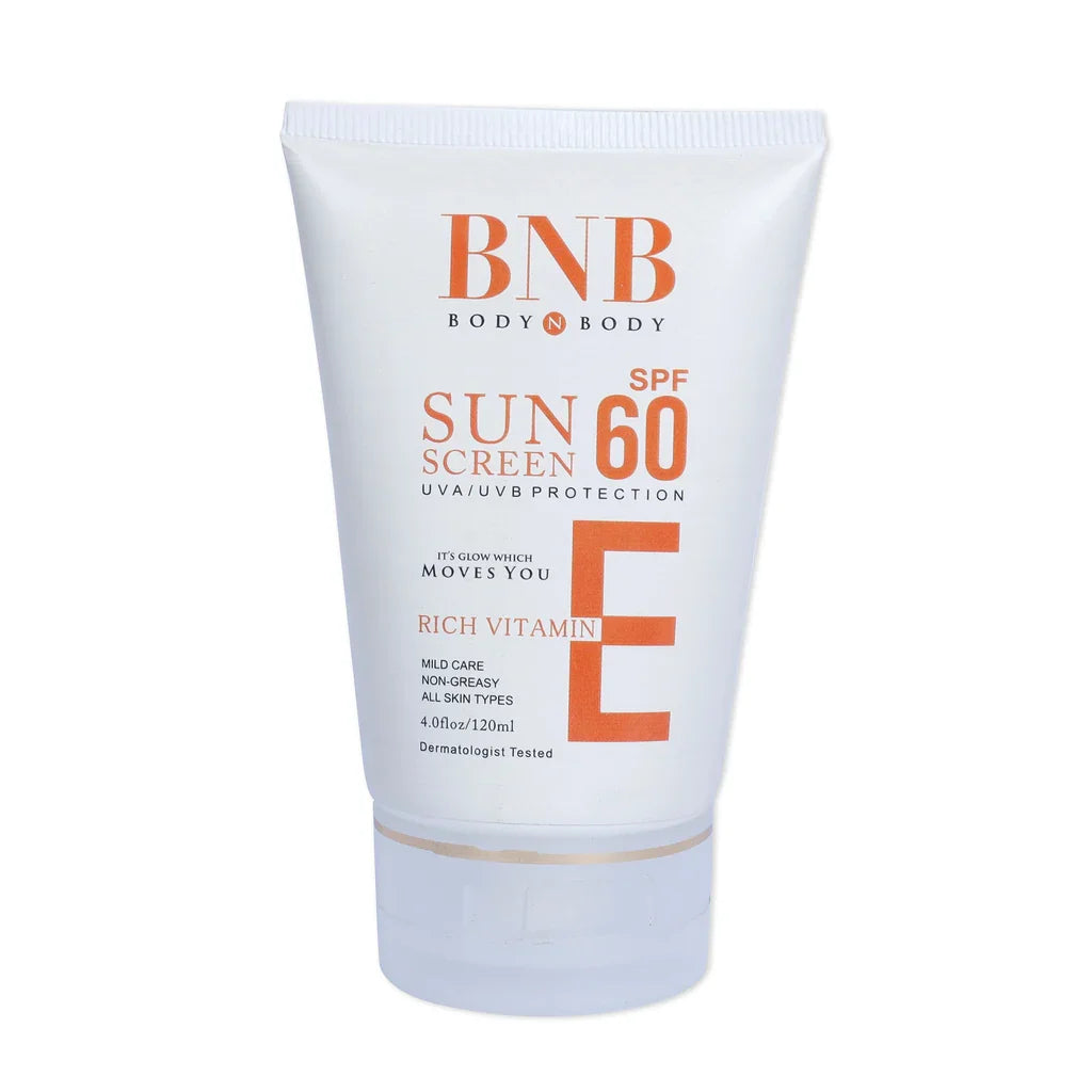 BNB SUN SCREEN 60SPF RICH VITAMIN E 120ML