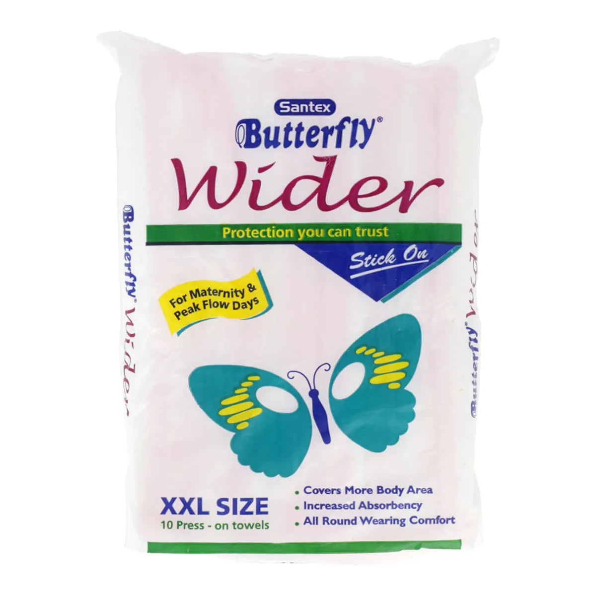 BUTTERFLY PADS WIDER XXL 10CS