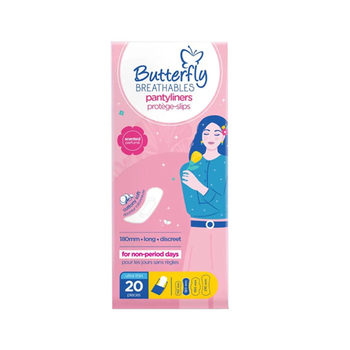 BUTTERFLY PANTY LINERS ULTRA THIN 20PCS