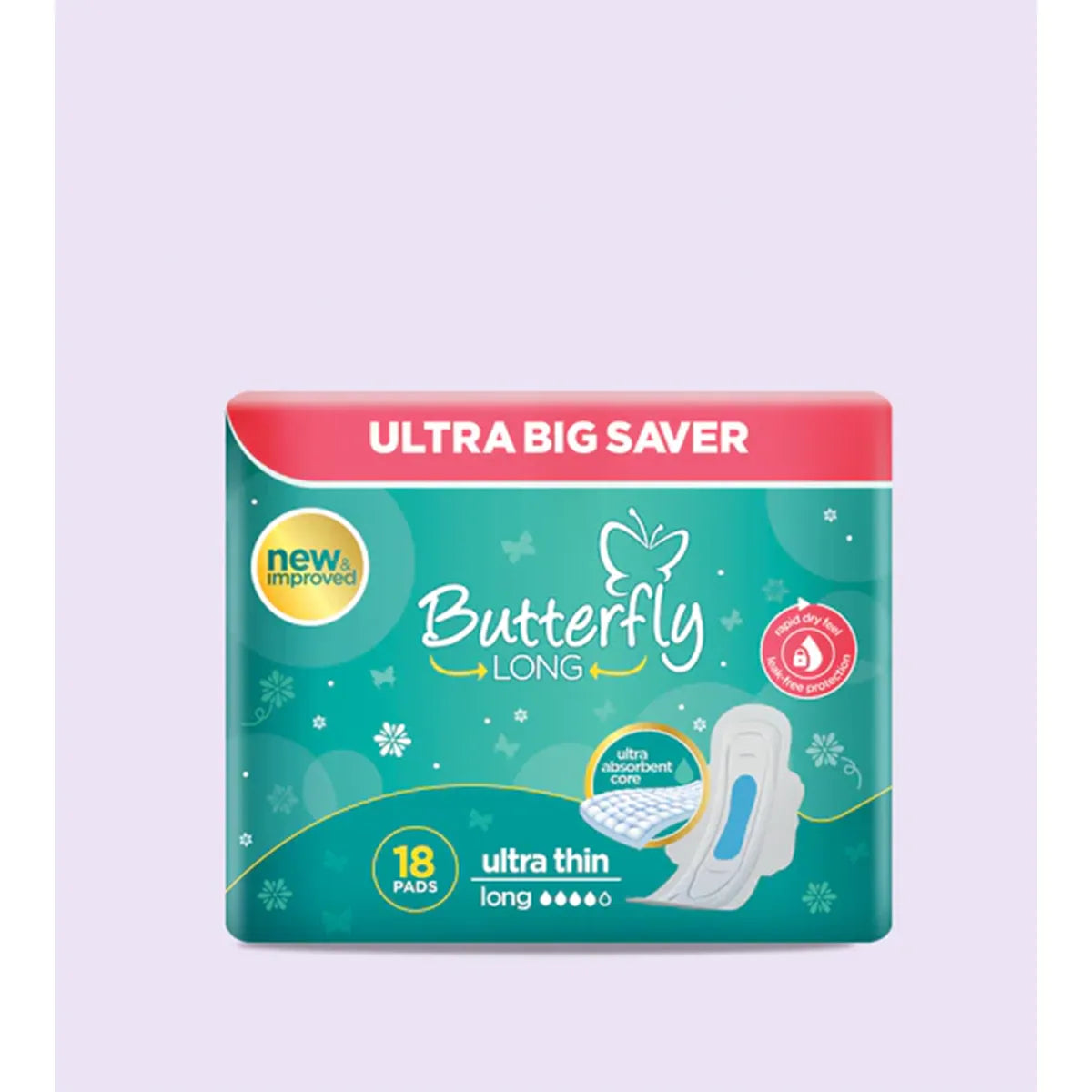 BUTTERFLY PADS LONG ULTRA THIN LONG 18CS