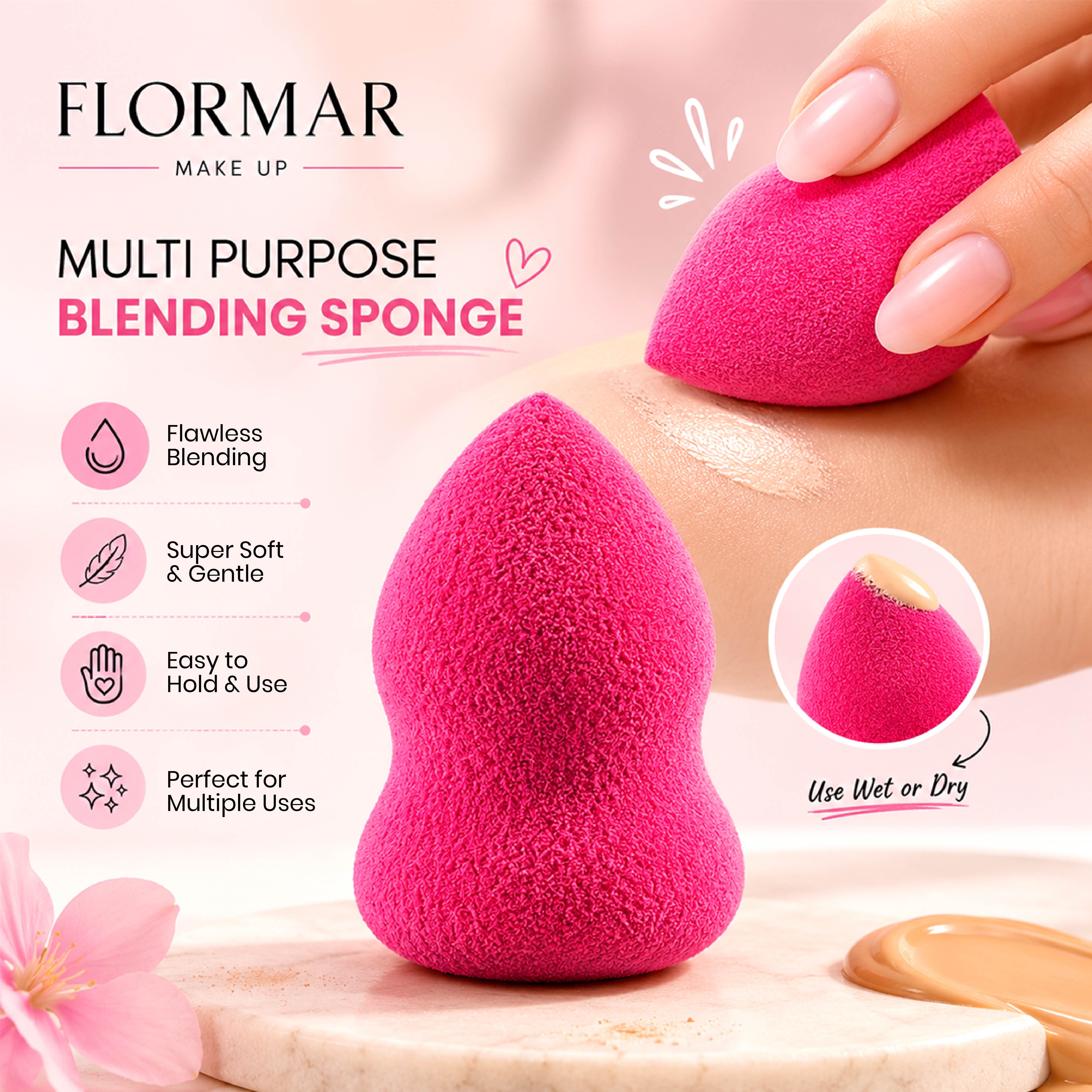 FLORMAR MAKE UP MULTI PURPOSE BLENDING SPONGE