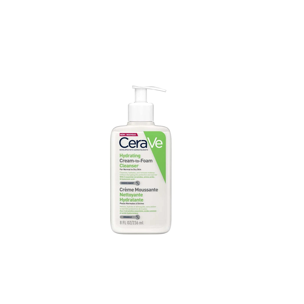 CERAVE UK HYDRATING CREAM TO FOAM CLEANSER 236ML