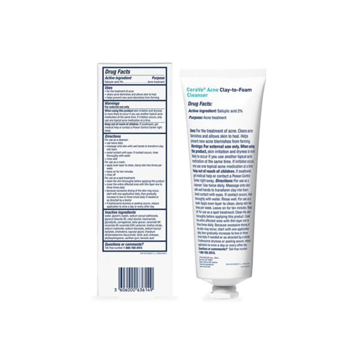 CERAVE ACNE CLAY TO FOAM CLEANER 118ML