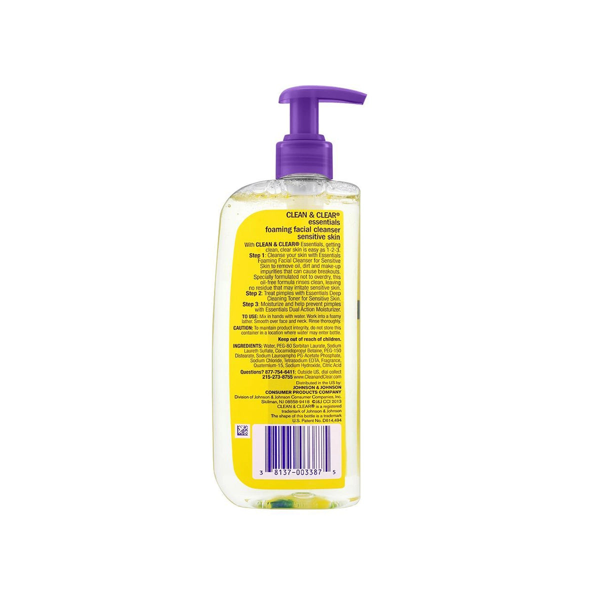 CLEAN CLEAR USA FACIAL CLEANSER 240ML SENSITIVE