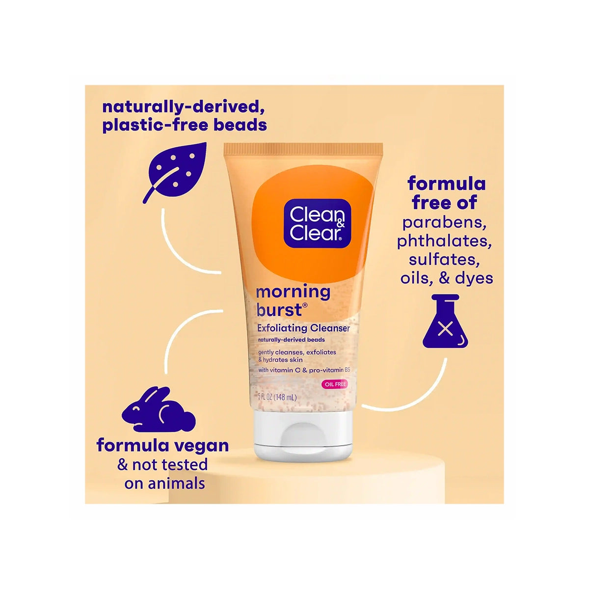 CLEAN CLEAR USA MORNING BRUST FACIAL SCRUB 141ML