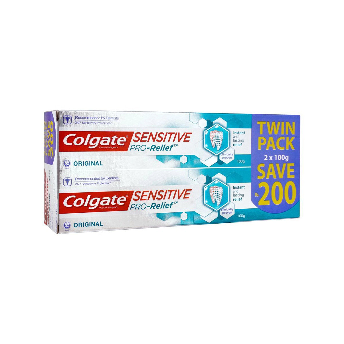 COLGATE TOOTH PASTE TWIN PACK 2X100G SENSITIVE PRO RELIEF