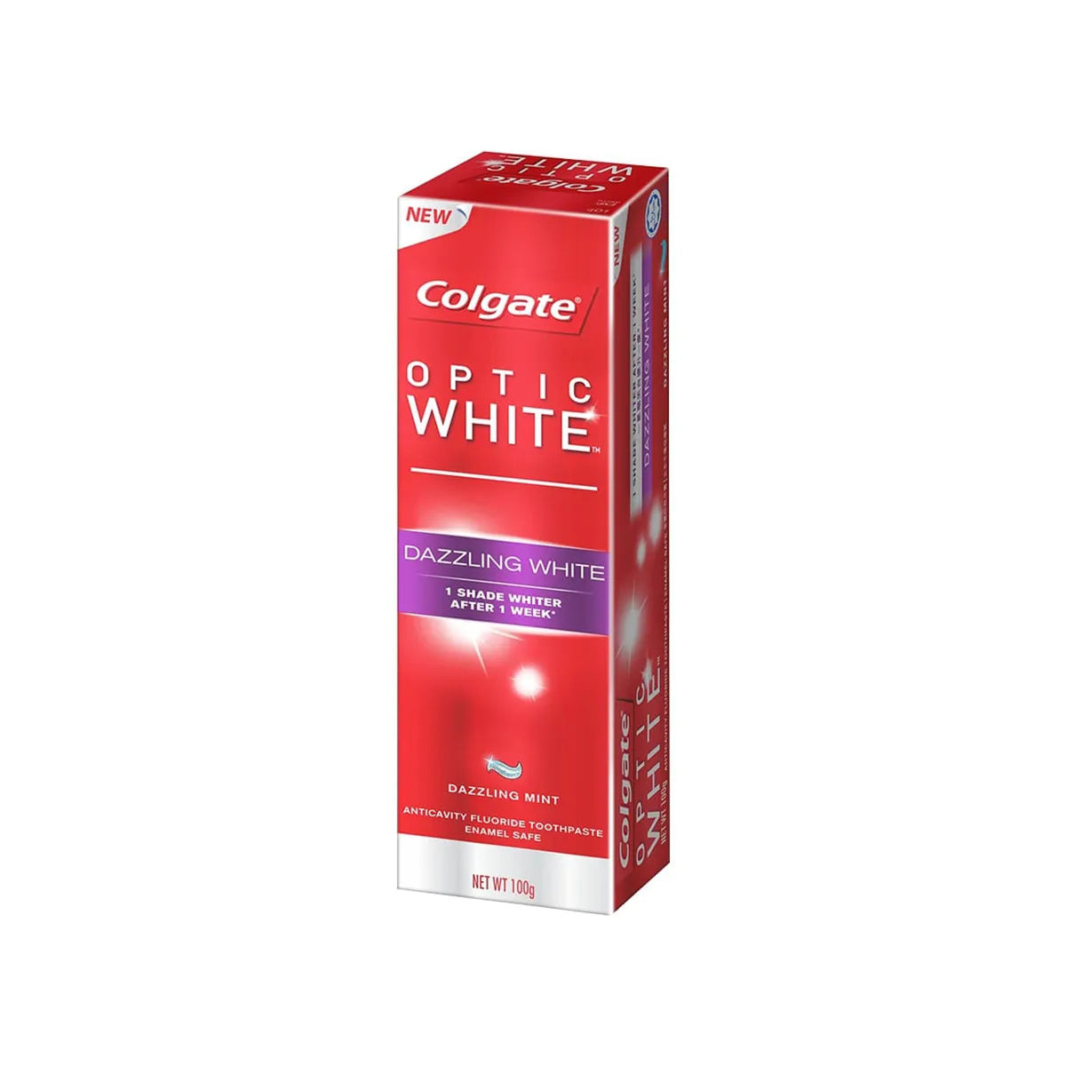 COLGATE PAK TOOTH PASTE 100GM OPTIC WHITE DAZZLING WHITE (CHINA)