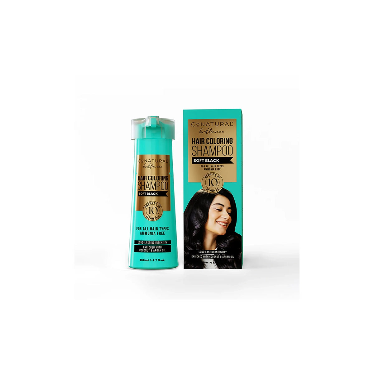 CONATURAL HAIR COLORING SHAMPOO SOFT BLACK