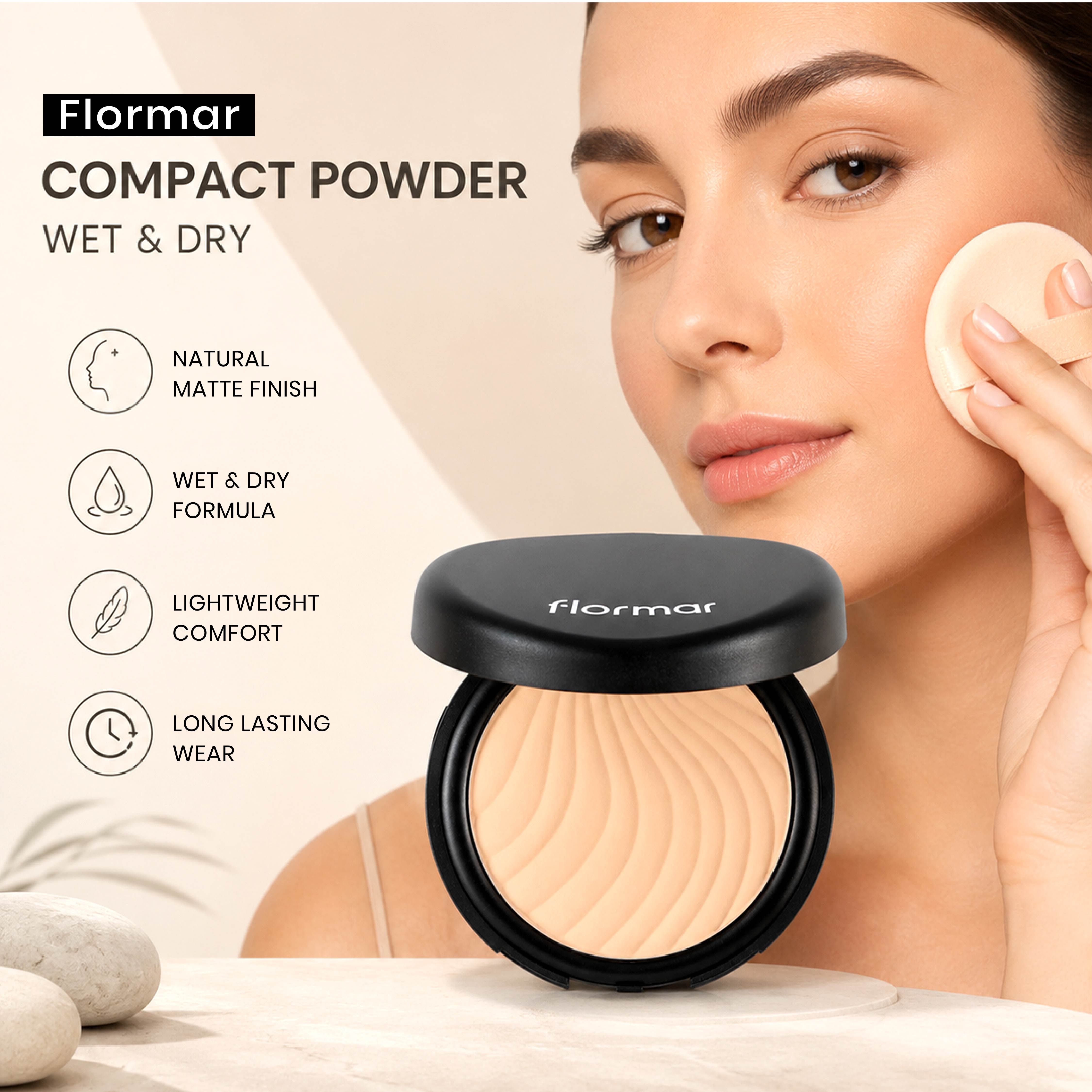 FLORMAR COMPACT POWDER WET & DRY