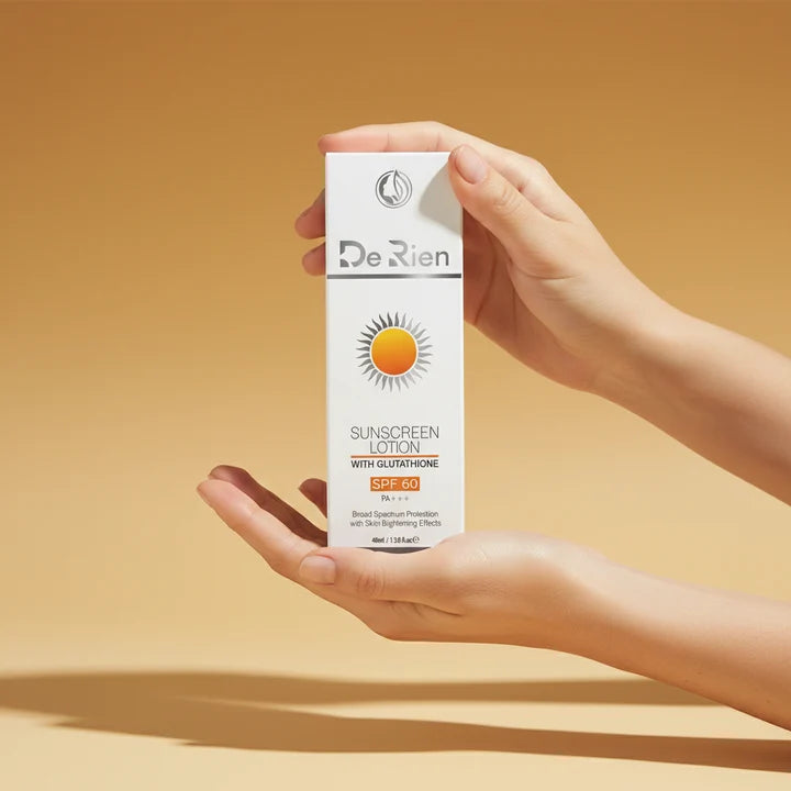 DERIEN SUNSCREEN LOTION WITH GLUTATHIONE SPF60 NEW