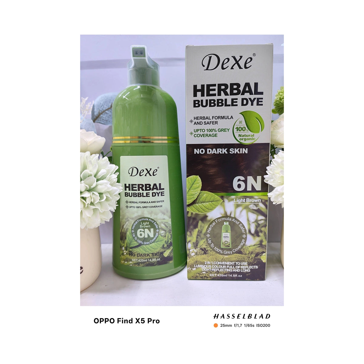 DEXE HERBAL BUBBLE DYE 420ML LIGHT BROWN 6N