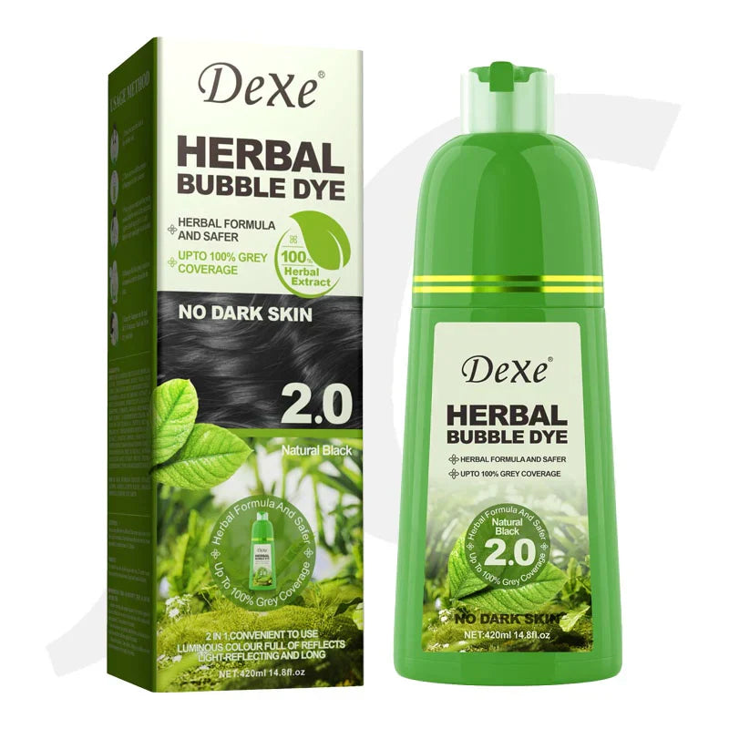 DEXE HERBAL BUBBLE DYE 420ML NATURAL BLACK 2.0