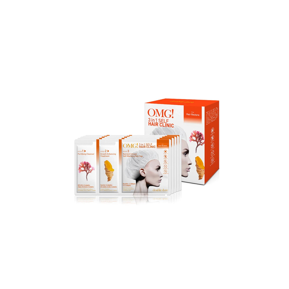 DOUBLE DARE OMG 3 IN 1 SELF HAIE CLINIC HAIR RESTORE