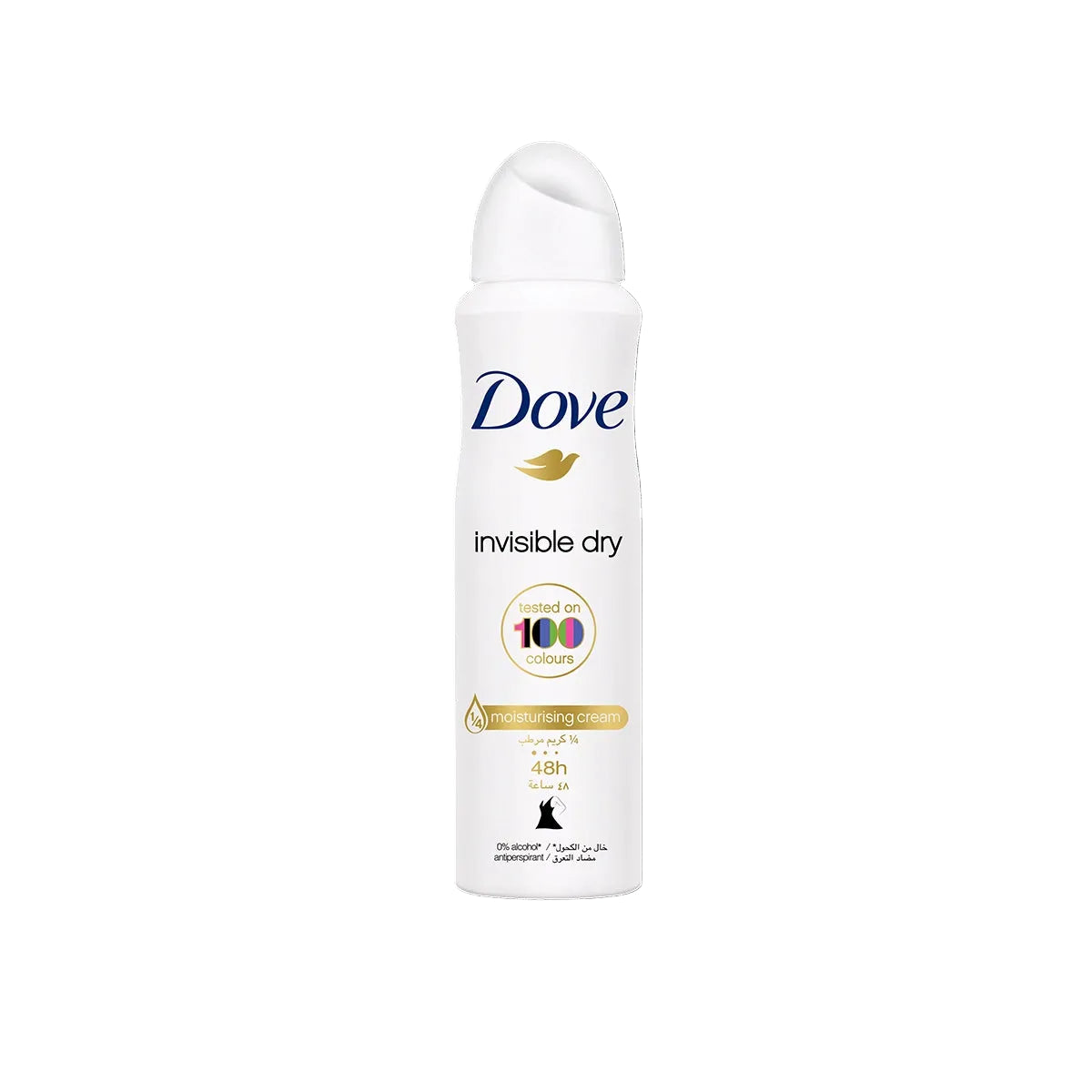 DOVE BODY SPRAY 150ML INVISIBLE DRY 100 COLORS