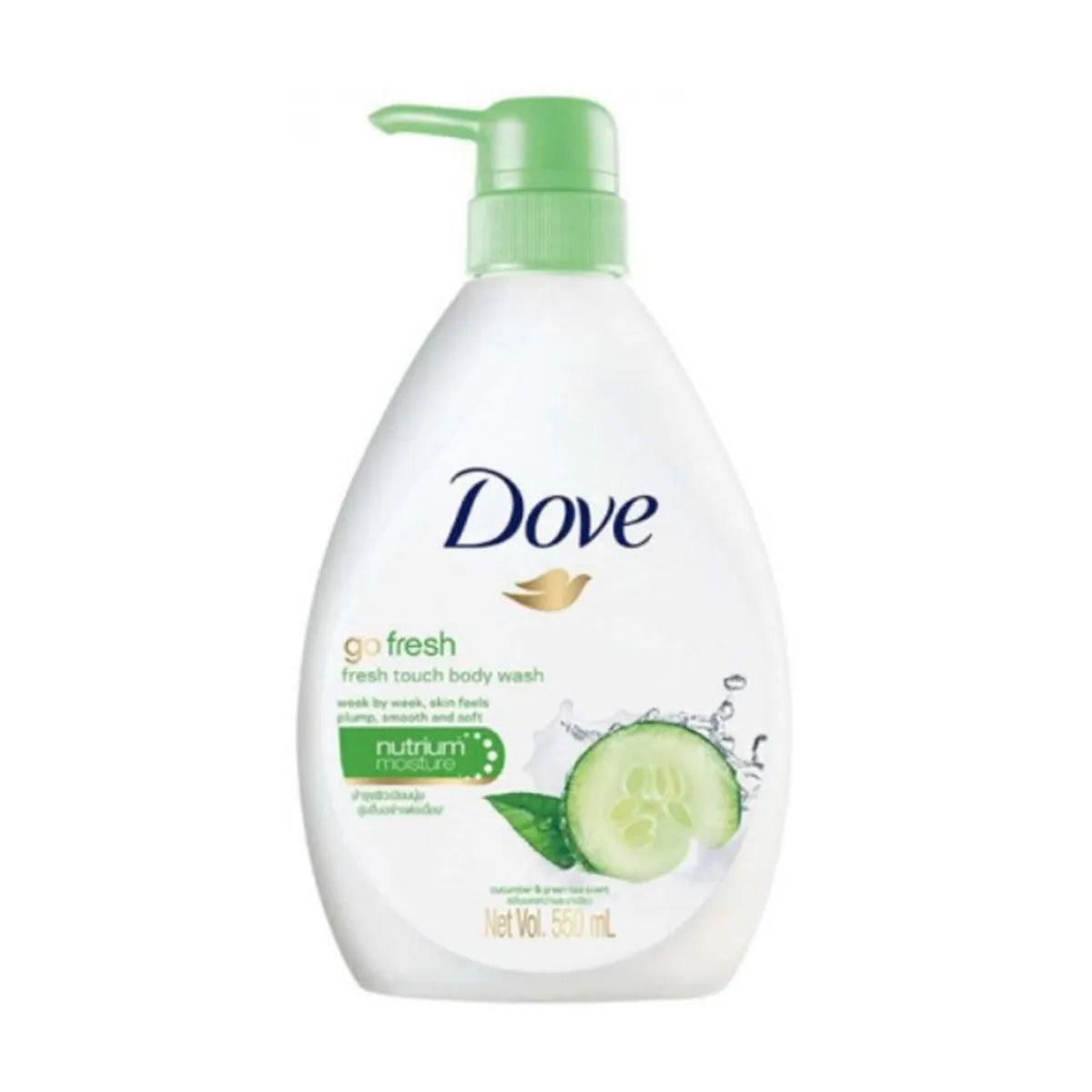 DOVE INDO BODY WASH 550ML GO FRESH CUCUMBER