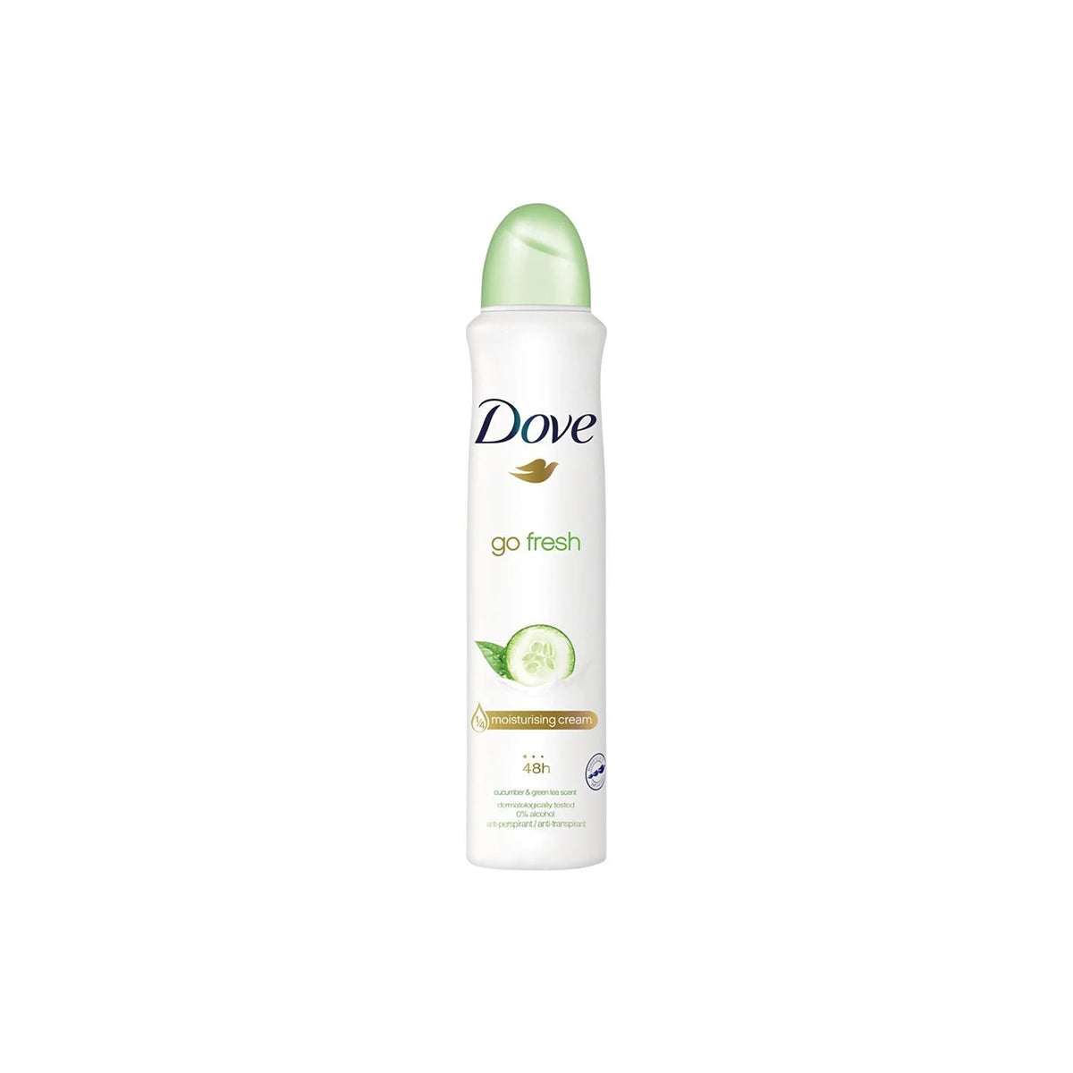 DOVE UK BODY SPRAY 250ML GO FRESH 0% ALCOHAL