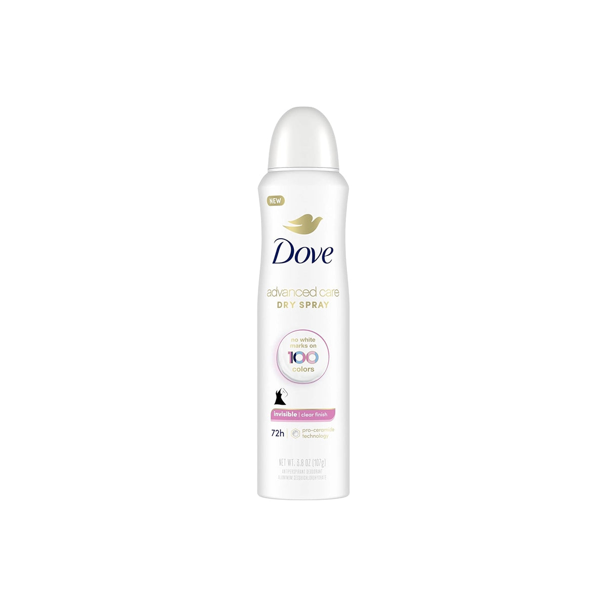 DOVE USA BODY SPRAY 107G INVISIBLE CLEAR FINISH