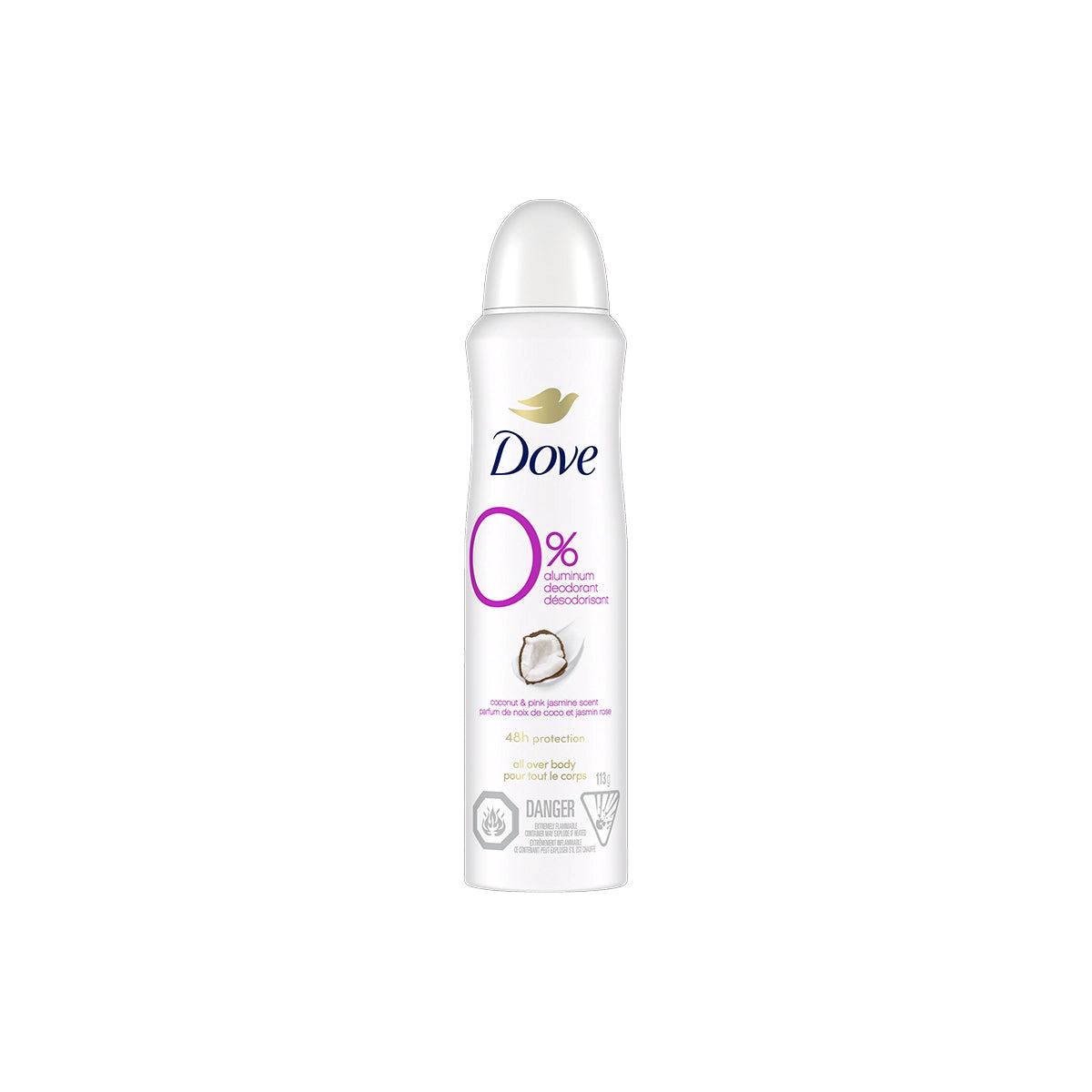 DOVE USA BODY SPRAY 113G COCONUT & JASMINE