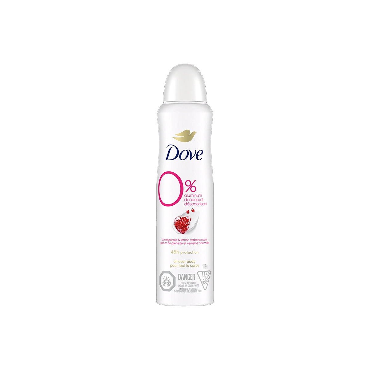 DOVE USA BODY SPRAY 113G POMEGRANATE & LEMON VERBENA