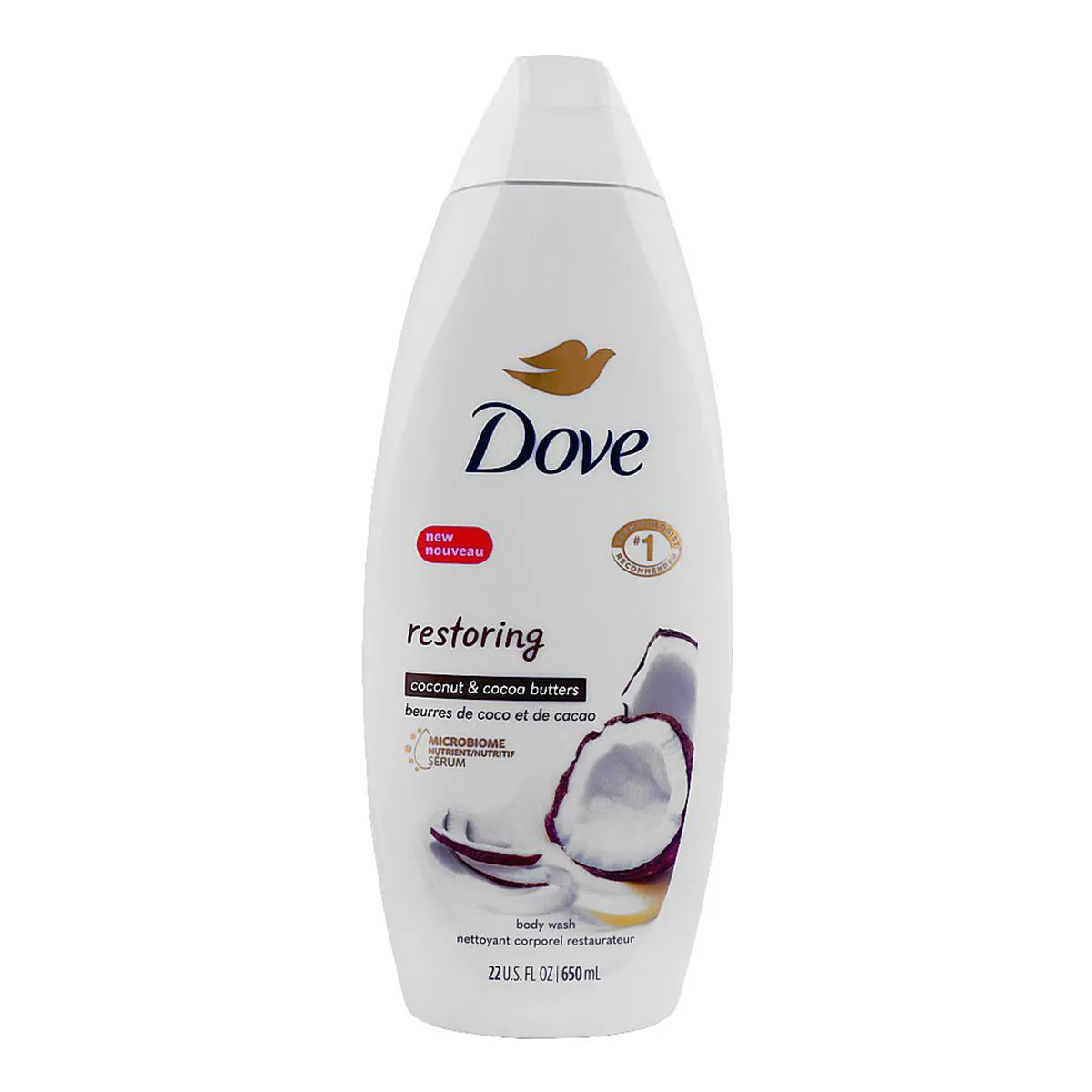DOVE USA BODY WASH 650ML RESTORING COCONUT